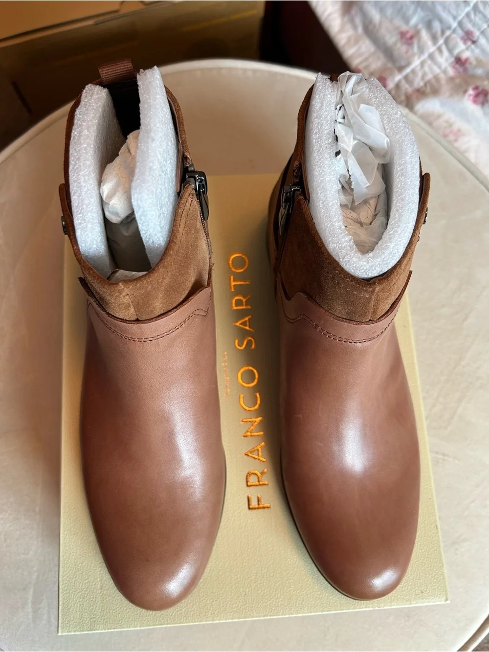 Franco Sarto Women’s Ankle Boots in Tan and Brown